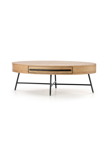 CAROLINA ława dąb złoty/czarny (1p 1szt)