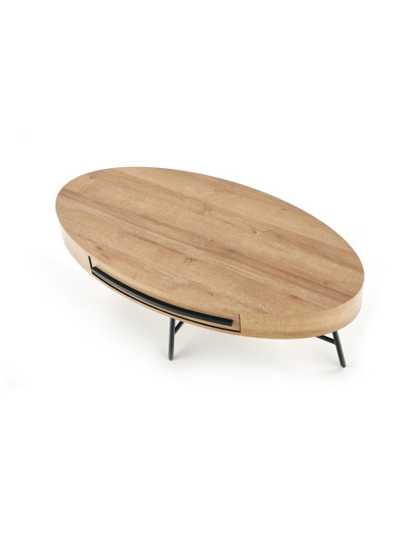 CAROLINA ława dąb złoty/czarny (1p 1szt)