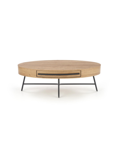 CAROLINA ława dąb złoty/czarny (1p 1szt)