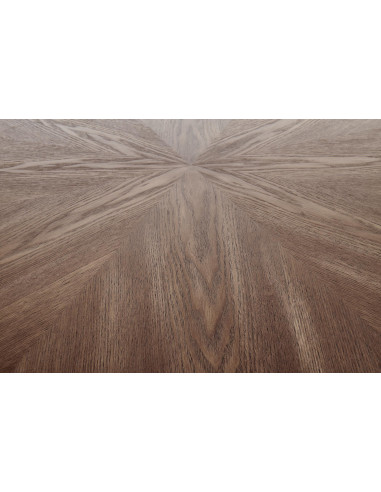 CARMELO stół okrągły, blat - orzech, noga - czarny (3p 1szt)