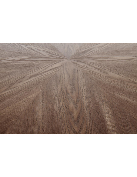 CARMELO stół okrągły, blat - orzech, noga - czarny (3p 1szt)