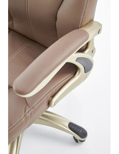 CARLOS fotel gabinetowy jasny brąz