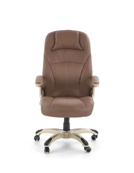 CARLOS fotel gabinetowy jasny brąz