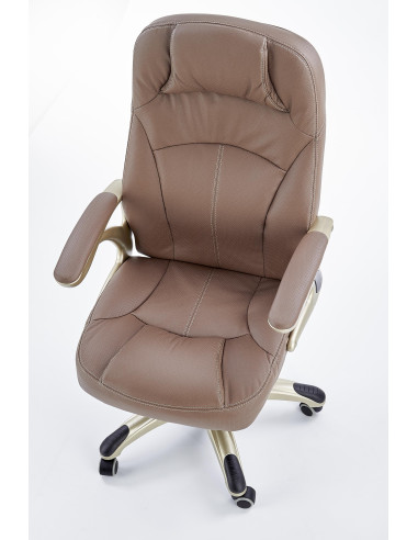 CARLOS fotel gabinetowy jasny brąz