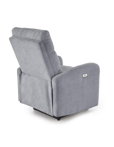 CARINIO fotel wypoczynkowy popielaty