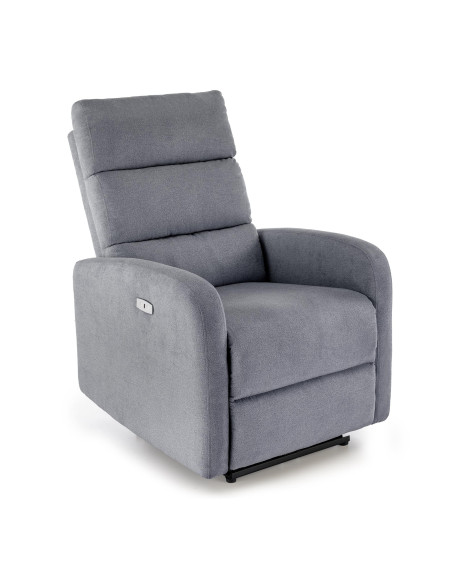 CARINIO fotel wypoczynkowy popielaty