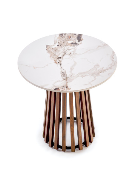 CARINA_S  ława beżowy marmur / orzechowy (2p 1szt)