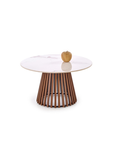 CARINA  ława beżowy marmur / orzechowy (2p 1szt)