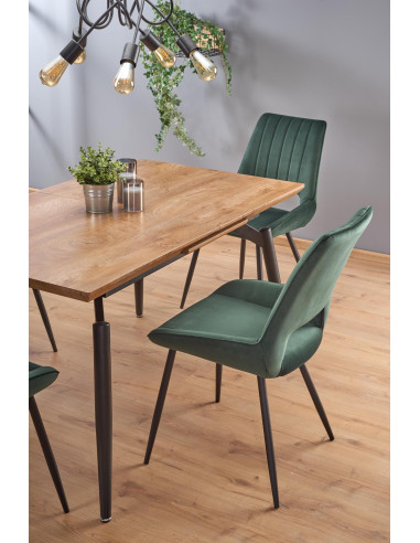 CAMBELL stół rozkładany, blat - naturalny, nogi - czarny (2p 1szt)