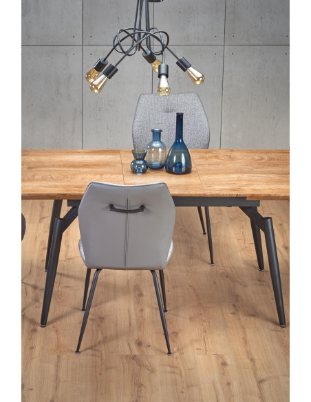 CAMBELL stół rozkładany, blat - naturalny, nogi - czarny (2p 1szt)