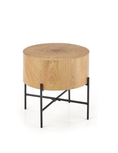 BROOKLYN-S ława dąb naturalny/czarny (1p 1szt)