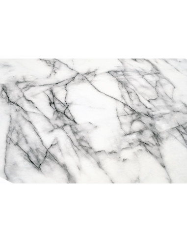 BRODWAY stół blat - biały marmur, noga - czarny (2p 1szt)