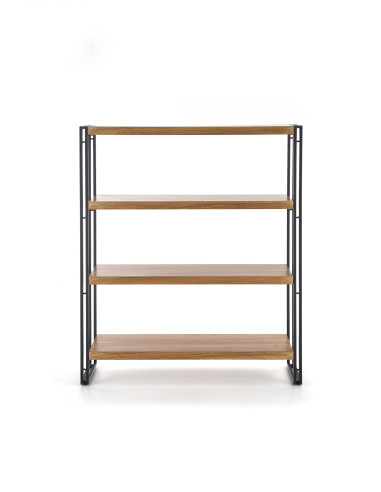 BOLIVAR REG1 regał dąb złoty / czarny (1p 1szt)