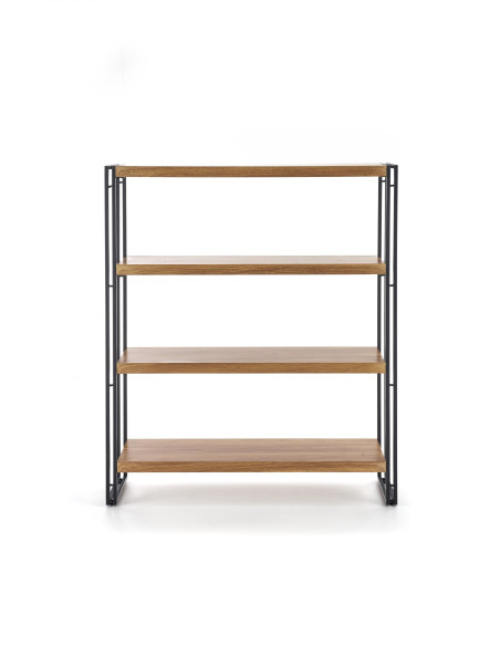 BOLIVAR REG1 regał dąb złoty / czarny (1p 1szt)