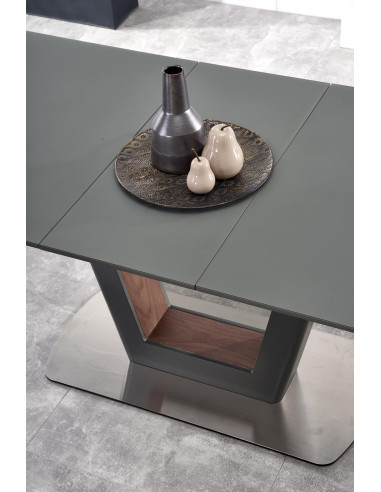 BILOTTI stół rozkładany antracytowy mat / orzech (3p 1szt)