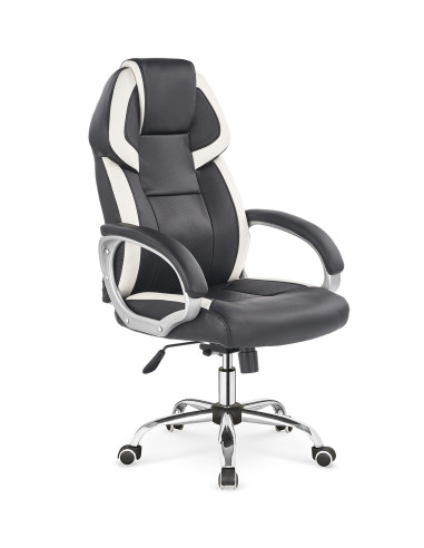 BARTON fotel gabinetowy czarno-biały