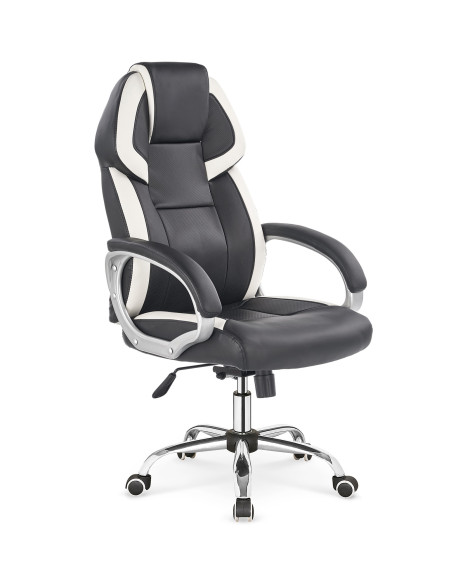 BARTON fotel gabinetowy czarno-biały