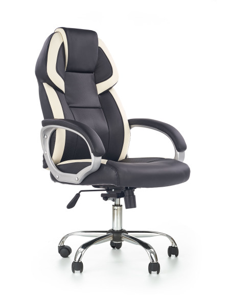 BARTON fotel gabinetowy czarno-biały