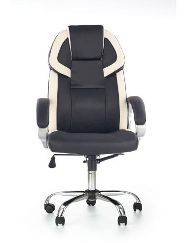 BARTON fotel gabinetowy czarno-biały