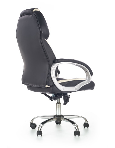 BARTON fotel gabinetowy czarno-biały