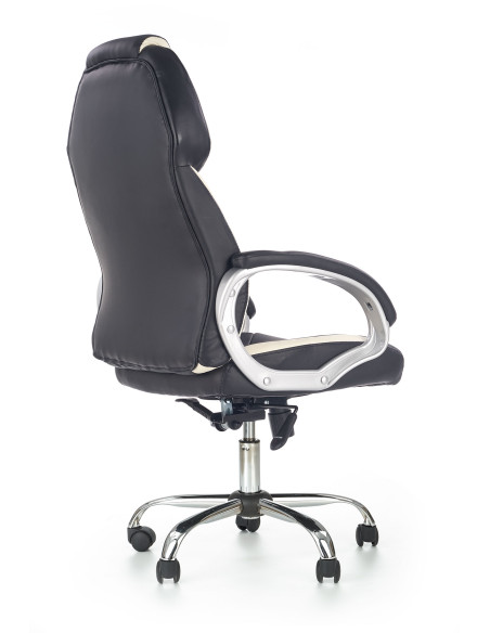 BARTON fotel gabinetowy czarno-biały