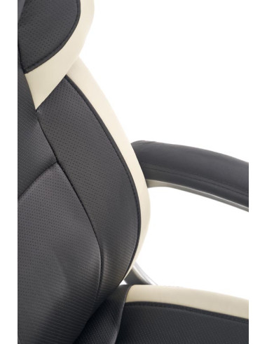 BARTON fotel gabinetowy czarno-biały