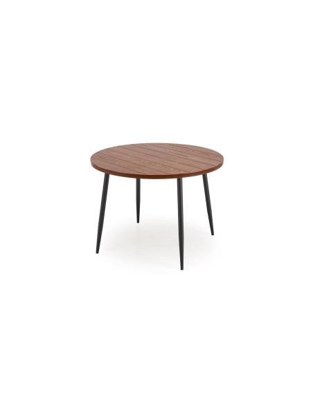 BARRY stół okrągły, blat - orzechowy, nogi - czarny (1p 1szt)