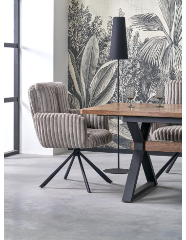 BARON stół rozkładany, orzechowy / czarny (2p 1szt)