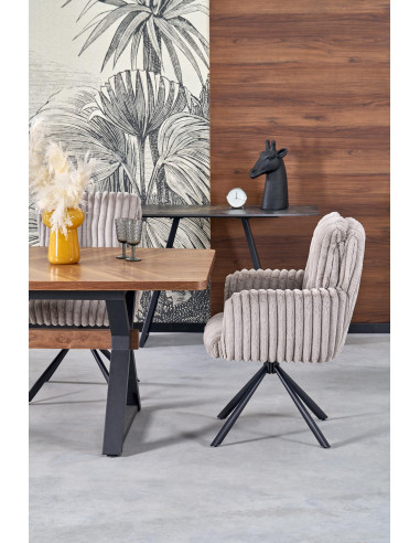 BARON stół rozkładany, orzechowy / czarny (2p 1szt)