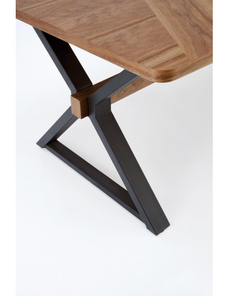 BARON stół rozkładany, orzechowy / czarny (2p 1szt)