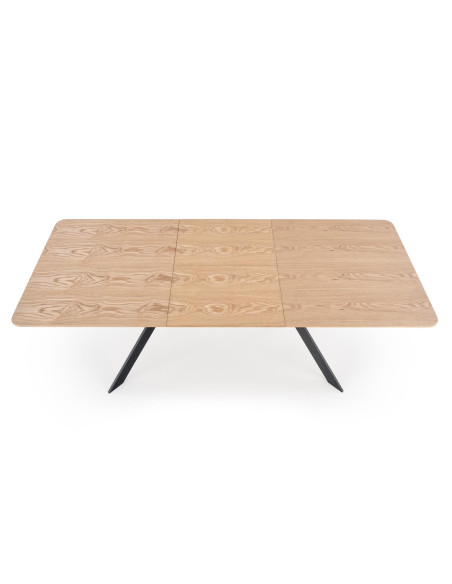 BACARDI stół rozkładany dąb naturalny / czarny (2p 1szt)