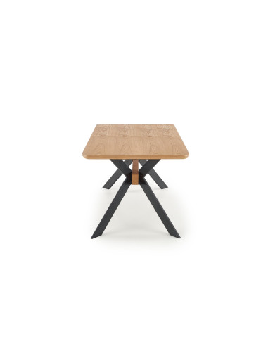 BACARDI stół rozkładany dąb naturalny / czarny (2p 1szt)