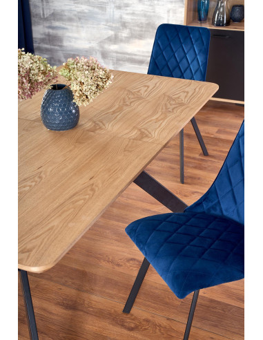 BACARDI stół rozkładany dąb naturalny / czarny (2p 1szt)