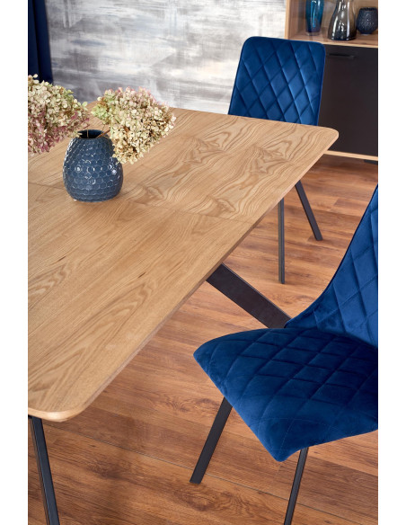 BACARDI stół rozkładany dąb naturalny / czarny (2p 1szt)