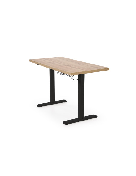 B54 biurko z funkcją regulacji wysokości, blat - dąb artisan, stelaż - czarny (2p 1szt)