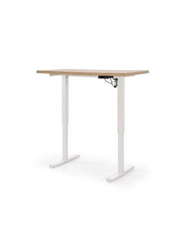 B54 biurko z funkcją regulacji wysokości, blat - dąb artisan, stelaż - biały (2p 1szt)