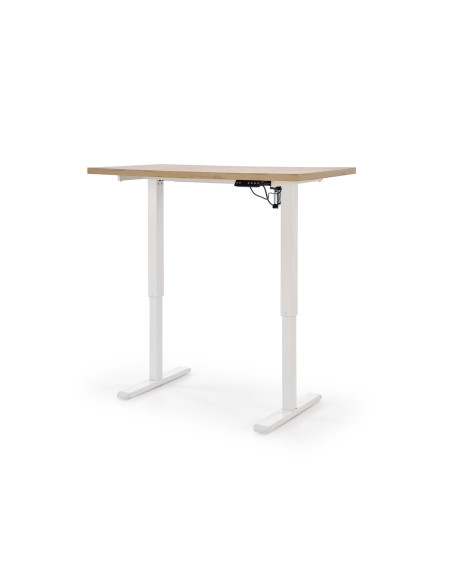B54 biurko z funkcją regulacji wysokości, blat - dąb artisan, stelaż - biały (2p 1szt)