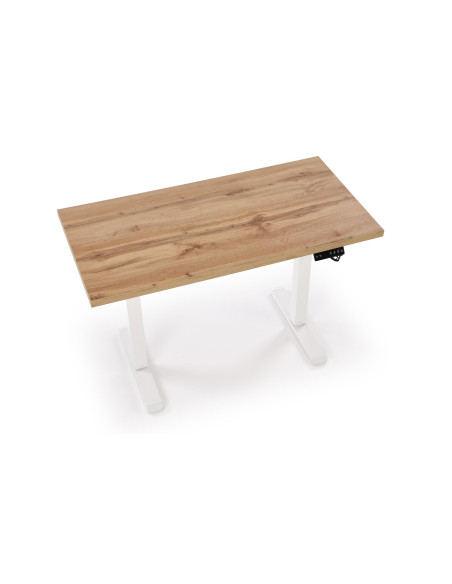 B54 biurko z funkcją regulacji wysokości, blat - dąb artisan, stelaż - biały (2p 1szt)