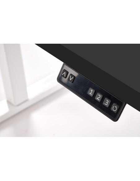 B54 biurko z funkcją regulacji wysokości, blat - czarny, stelaż - biały (2p 1szt)