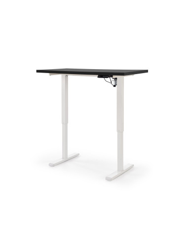B54 biurko z funkcją regulacji wysokości, blat - czarny, stelaż - biały (2p 1szt)