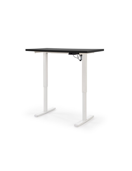 B54 biurko z funkcją regulacji wysokości, blat - czarny, stelaż - biały (2p 1szt)