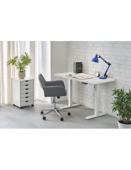 B54 biurko z funkcją regulacji wysokości, blat - biały, stelaż - biały (2p 1szt)