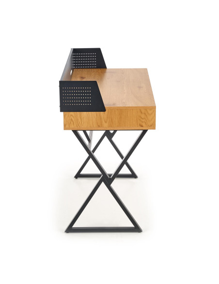 B43 biurko dąb złoty / czarny (1p 1szt)