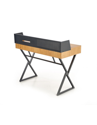 B43 biurko dąb złoty / czarny (1p 1szt)