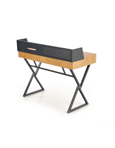 B43 biurko dąb złoty / czarny (1p 1szt)