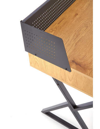 B43 biurko dąb złoty / czarny (1p 1szt)