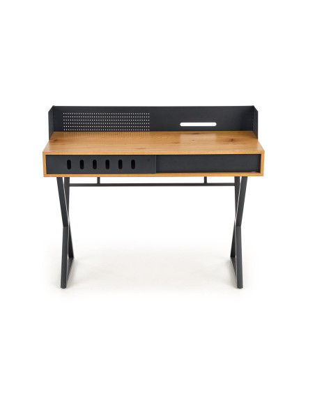 B43 biurko dąb złoty / czarny (1p 1szt)