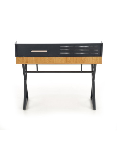 B43 biurko dąb złoty / czarny (1p 1szt)