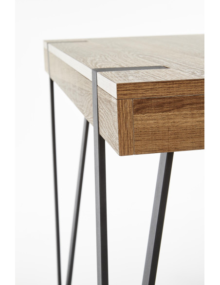 B39 biurko czarny / orzech miodowy (1p 1szt)