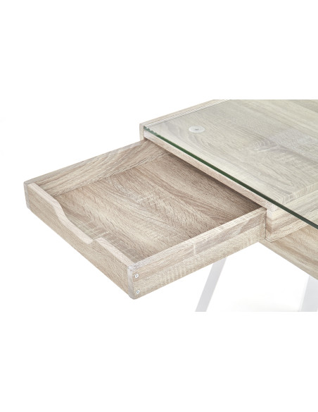 B33 biurko dąb sonoma-biały (1p 1szt)